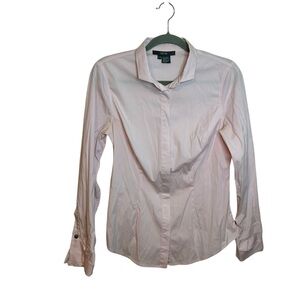 Per Se Baby Pink Classic Stretch Button Down Shirt